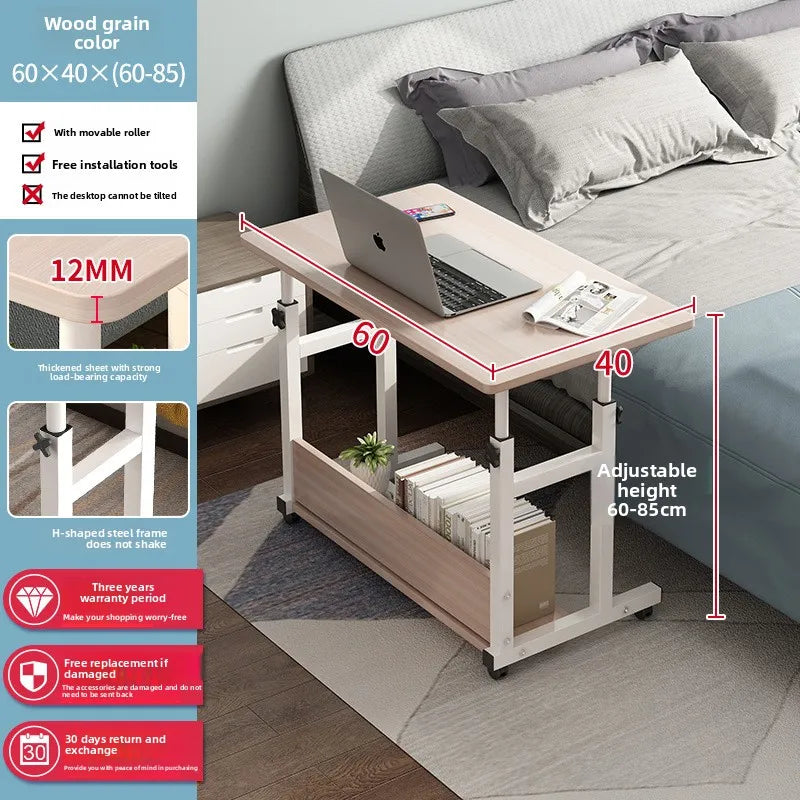 Computer desk Bedside table Mobile lifting small table Household small laptop holder with wheels