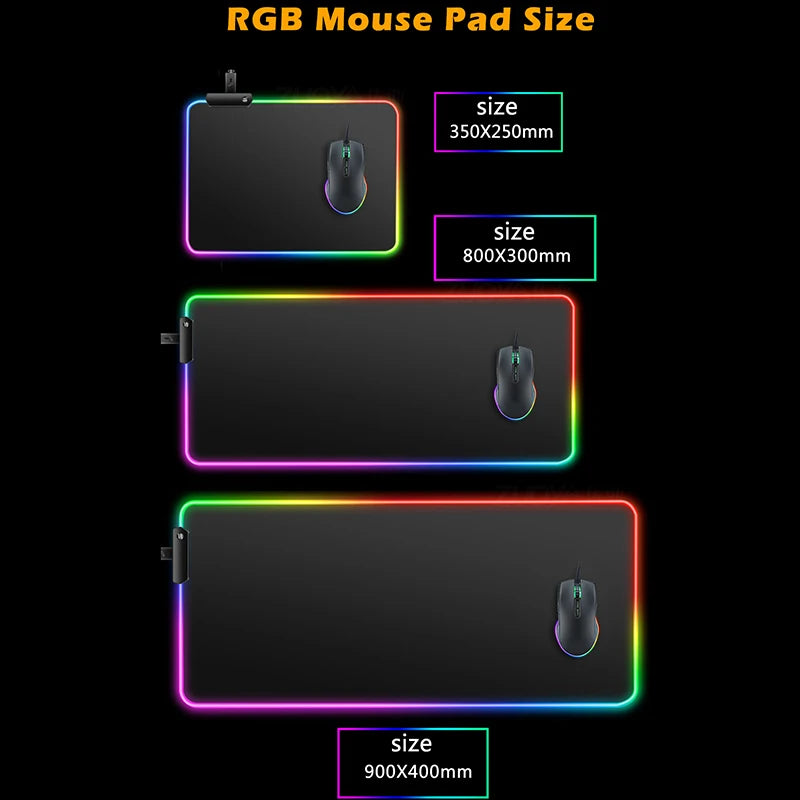 RGB LED D-dragon B-ball Mouse Pads Desk Mat Protector Gaming Mousepad Office Table Decor Keyboard Long Pad Computer Gamer Mats