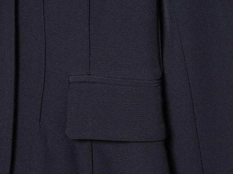 ETJ 2025 women's new fashion design three-dimensional cut high collar slim suit jacket & matching casual trousers