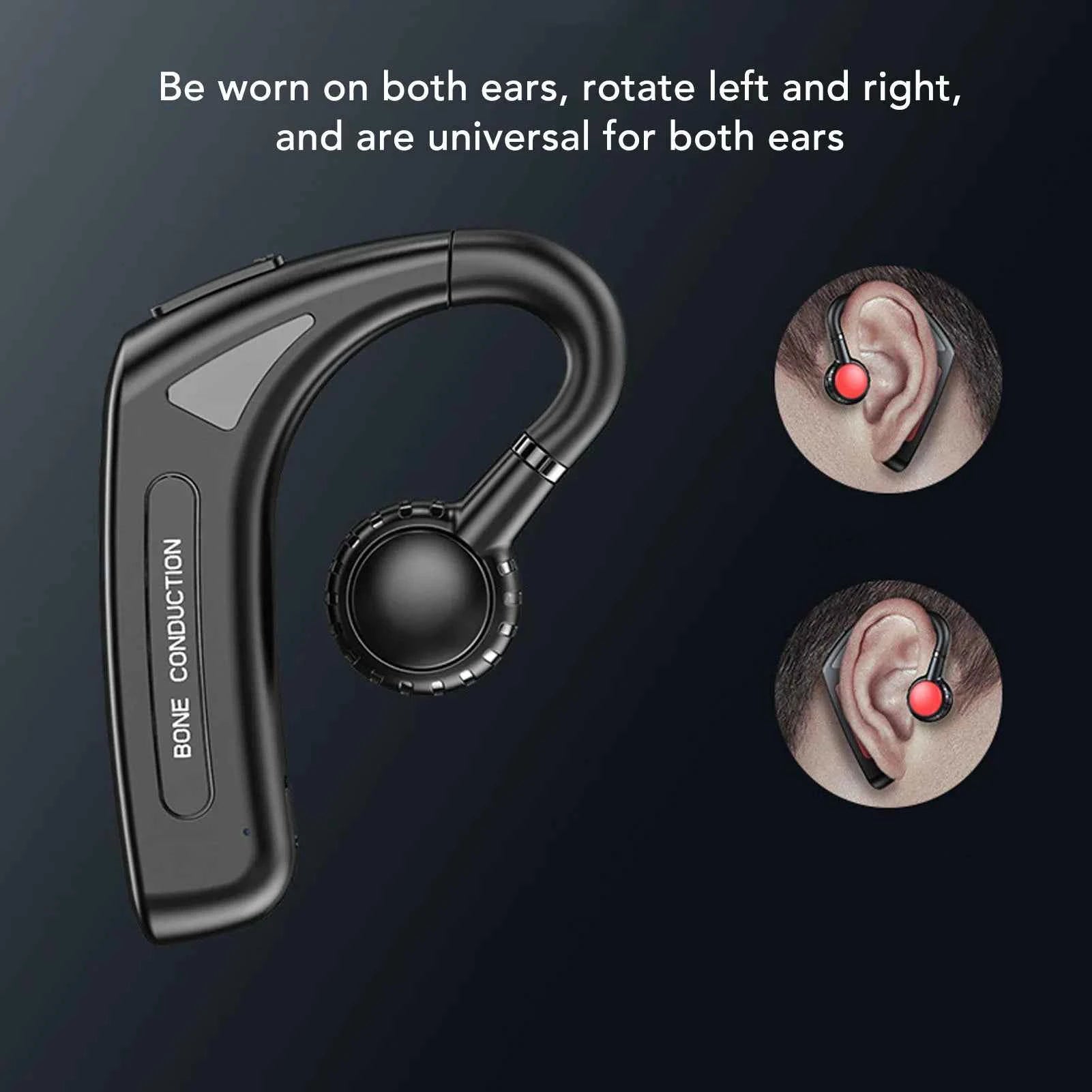 Bone Conduction Earbuds Stereo  5.0 Multifunctional Hands  Wireless Earpiece for Deaf  Earpiece