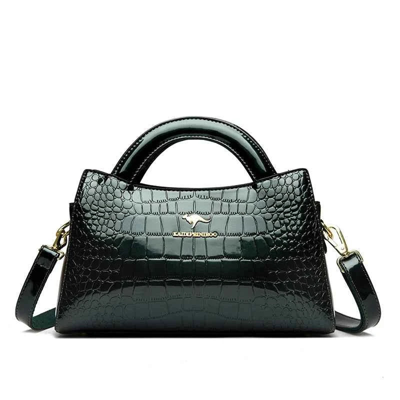 KAIDIFEINIROO Kangaroo Brand Alligator Pu Leather Shoulder Crossbody Bag Clutch Hand Bags for Mother Small Women Handbags New