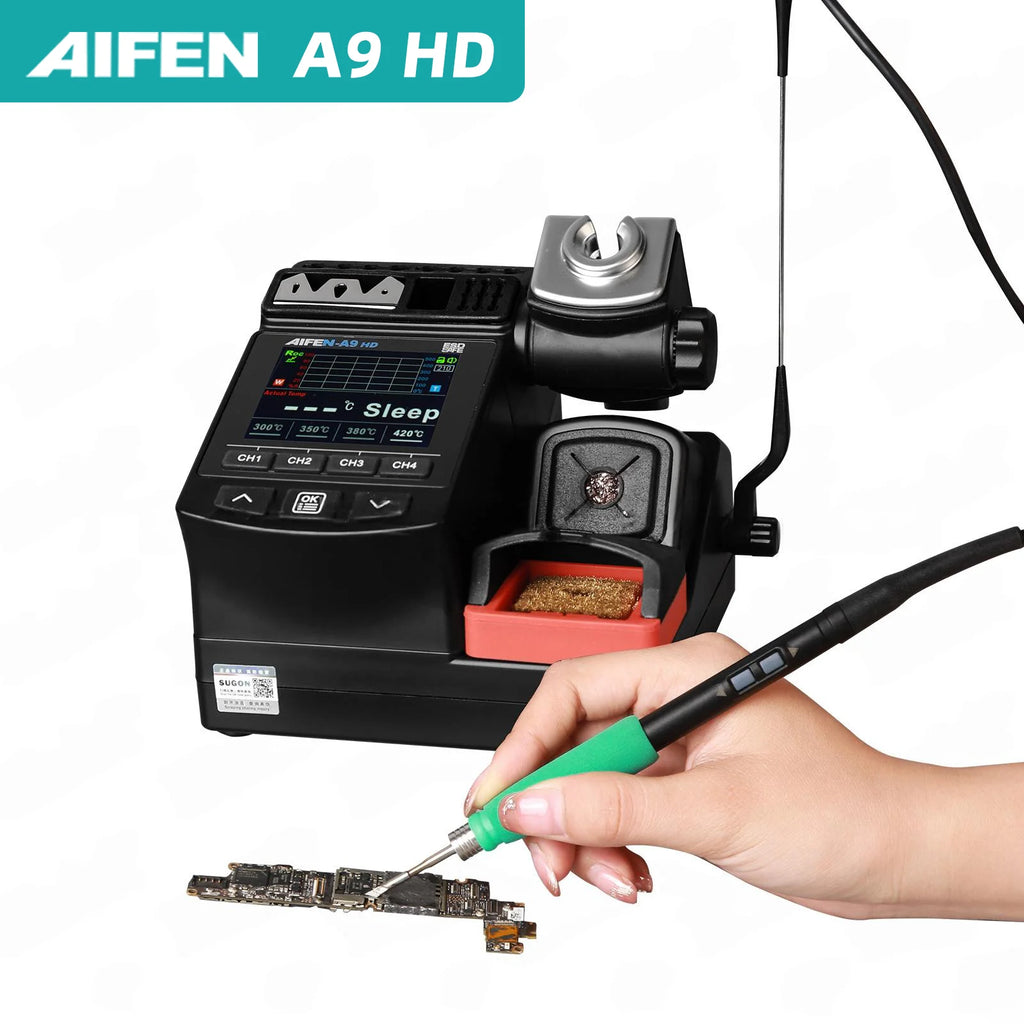AIFEN A9HD Soldering Station Compatible Soldering Iron Tip 210 Handle Control Temperature Welding Rework Station