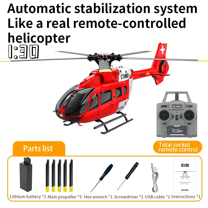 MD500 RC Helicopter 1:28 C189 Brushless Dual-motor Remote Control Model 6-Axis Gyro Aircraft Multifunctional Flying Machine Toy