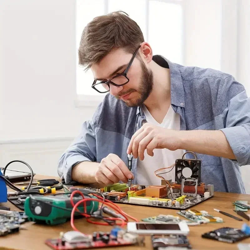 Precision electronic magnetic repair tool set, including repair boxes for computers, iphones and home computers