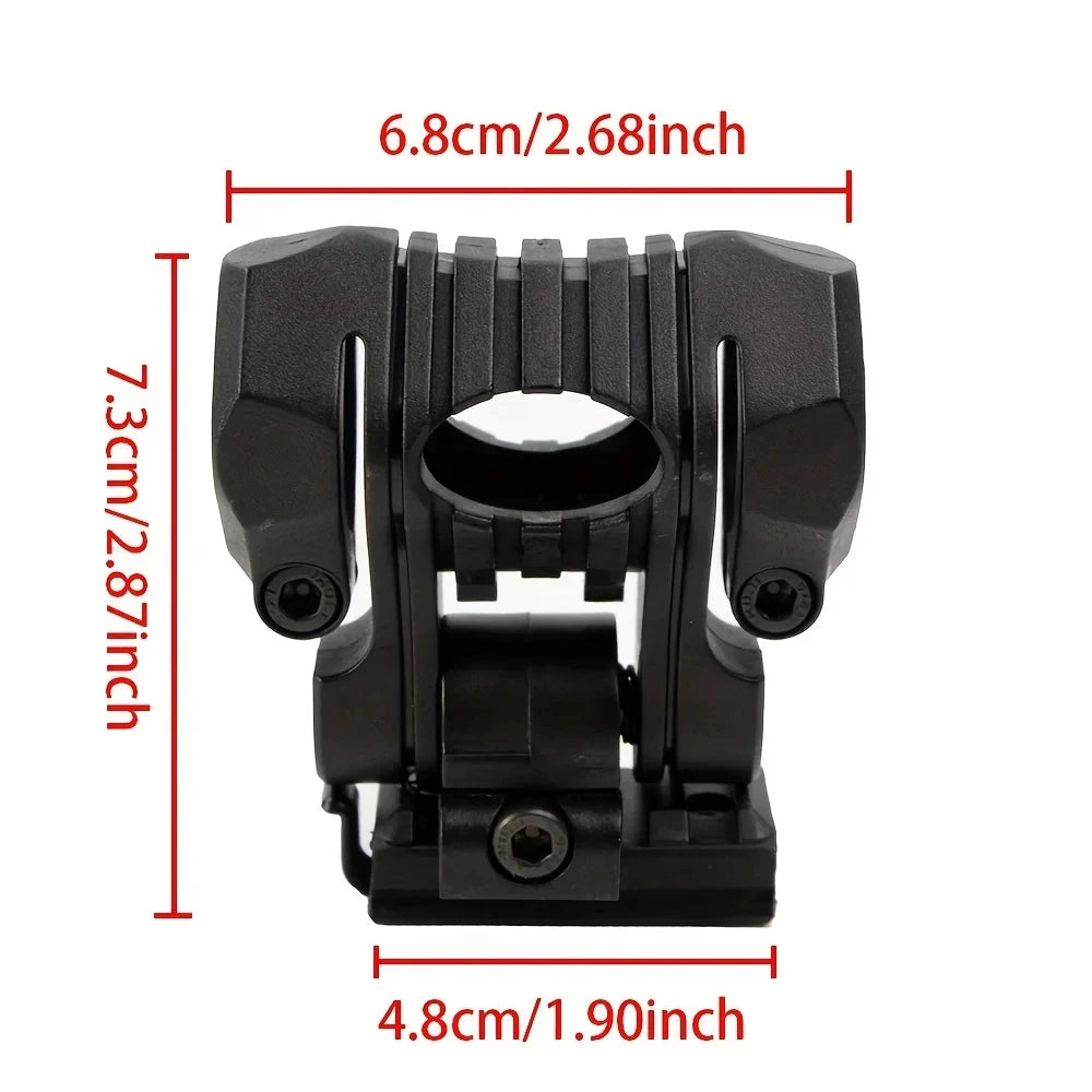 BOOIU Tactical Helmet Flashlight Holder 25mm Multi-Angle Led Flashlight Clip Fast Helmet Accessories Mount Side Rail With Wrench