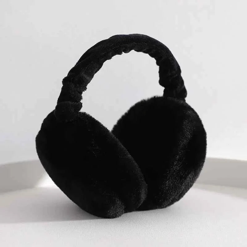 Soft Plush Earmuffs for Men and Women Outdoor Cold Protection Warm Winter Ear Warmers Solid Color Fashion