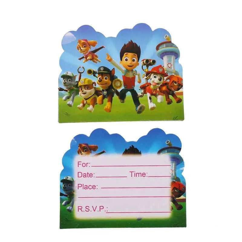 Skye Paw Patrol  Birthday Party Decoration Kids Shower Boys Girls Tableware Supplies Tablecloth Balloon Cake Topper Straw