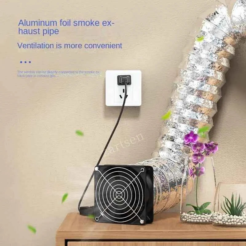 Adjustable Speed Solder Smoke Absorber ESD Fume Extractor Fan Pipe Duct Exhuast Fan with 2M Pipe Tub Ventilation Fan