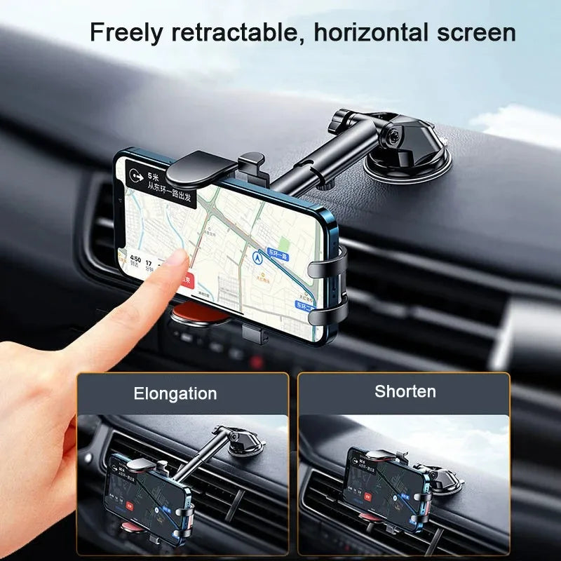 Universal Dashboard Car Phone Holder Multi-Functional 360 Rotating GPS Navigation Air Vent Mount Sucker Bracket Car Phone Mount