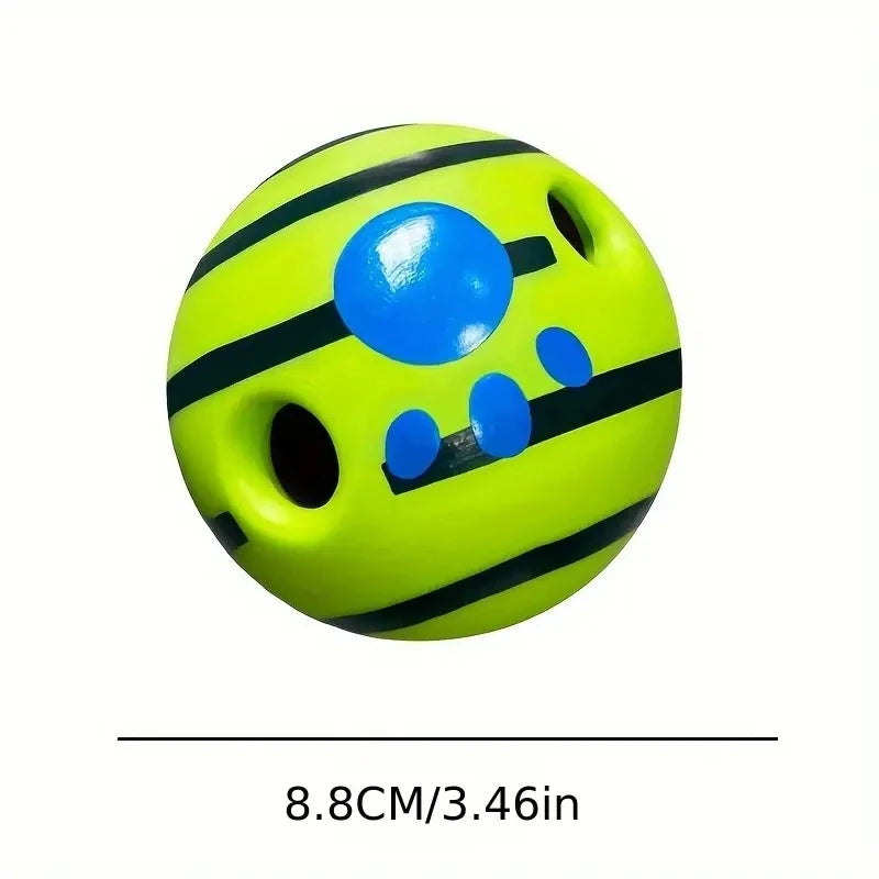 8.8CM Color Interactive Giggle Dog Ball Toy – Vinyl Sound Play Ball