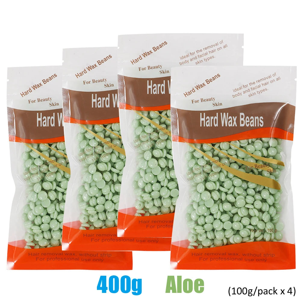500g/200g/50g Hard Wax Beans for Hair Removal Body European Brazilian Pearl for Wax Warmer Waxing Beans for Wax Heater Machine