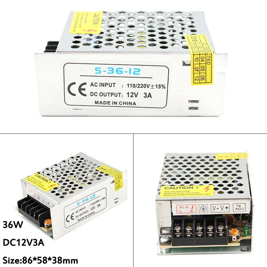 AC DC 110V 220V TO 5V 12V 24V 48V Switching Power Supply Source SMPS Fonte Power Supply 5 12 24 48V Transformer