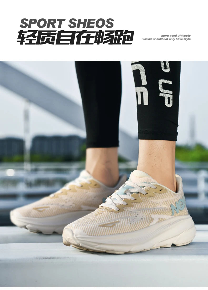 Marathon Sports Running Shoes Men Breathable Lightweight Sneakers Comfortable Athletic Nonskid Leisure Outdoor Sneakers for Men