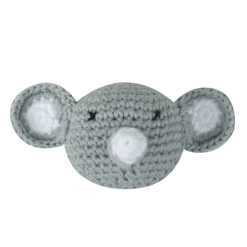 Crochet Animal Baby Pacifier Clip Accessories Handmade Knitted Bunny Teether Beads Newborn Nipple Clip Dummy Soother Holder Toy