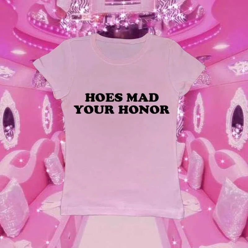 Aesthetic Vintage Y2k Style Clothes High Street Print Baby Tees Slim Crop Tops Streetwear Goth Short Sleeve Emo Girls Tops emo