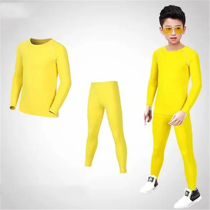 Kids Football Sets Children Boy Students Fitness Basketball Running Exercise Training Sports Soccer Top Shirt + Legging Pant M08