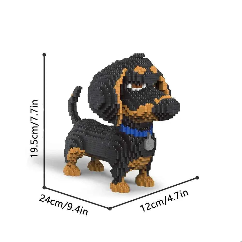 Knew Built Corgi Dog Micro Mini Building Blocks Toys: Adorable Model for Pet Lovers, Recreation, Perfect Display and Gift Idea