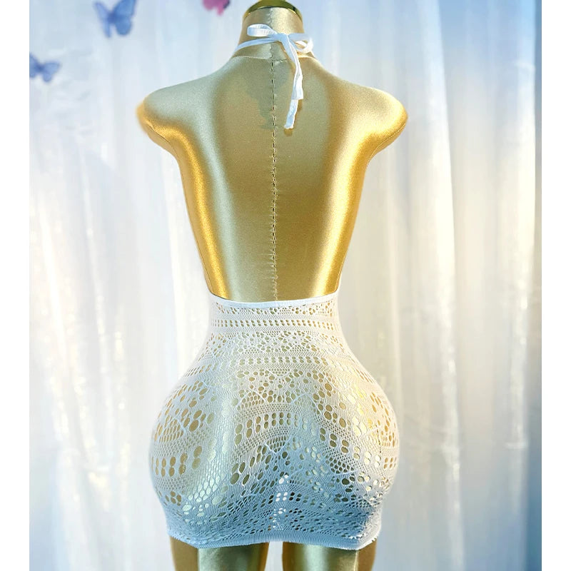 Sexy Cover Up Hollow Out Fishnet Dress without Bikini Summer Holiday DSH698