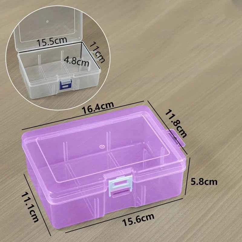 PP Six-section Empty Box with No Insert Plastic Box for Toy Parts Accessories Packaging Desktop Data Cable Storage Box