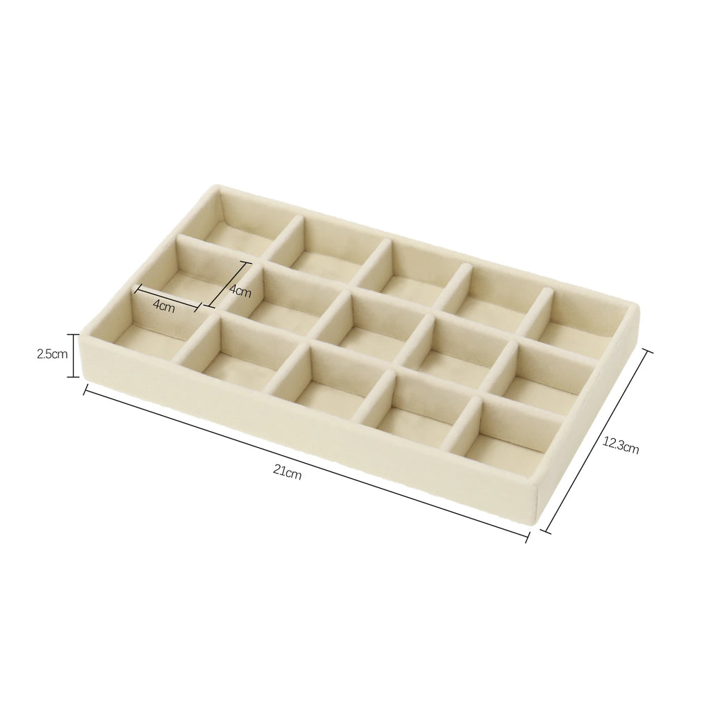 Velvet Jewelry Box Organizer DIY Earring Necklace Ring Jewelry Display Tray Portable Storage Box Jewelry Organizer Display Case