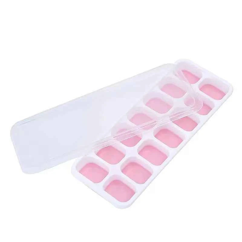14 Grids Fruit Ice Maker with Removable Ice Cube Trays Reusable Silicone Ice cube Mold Lids Kitchen Tools Freezer Summer Mould
