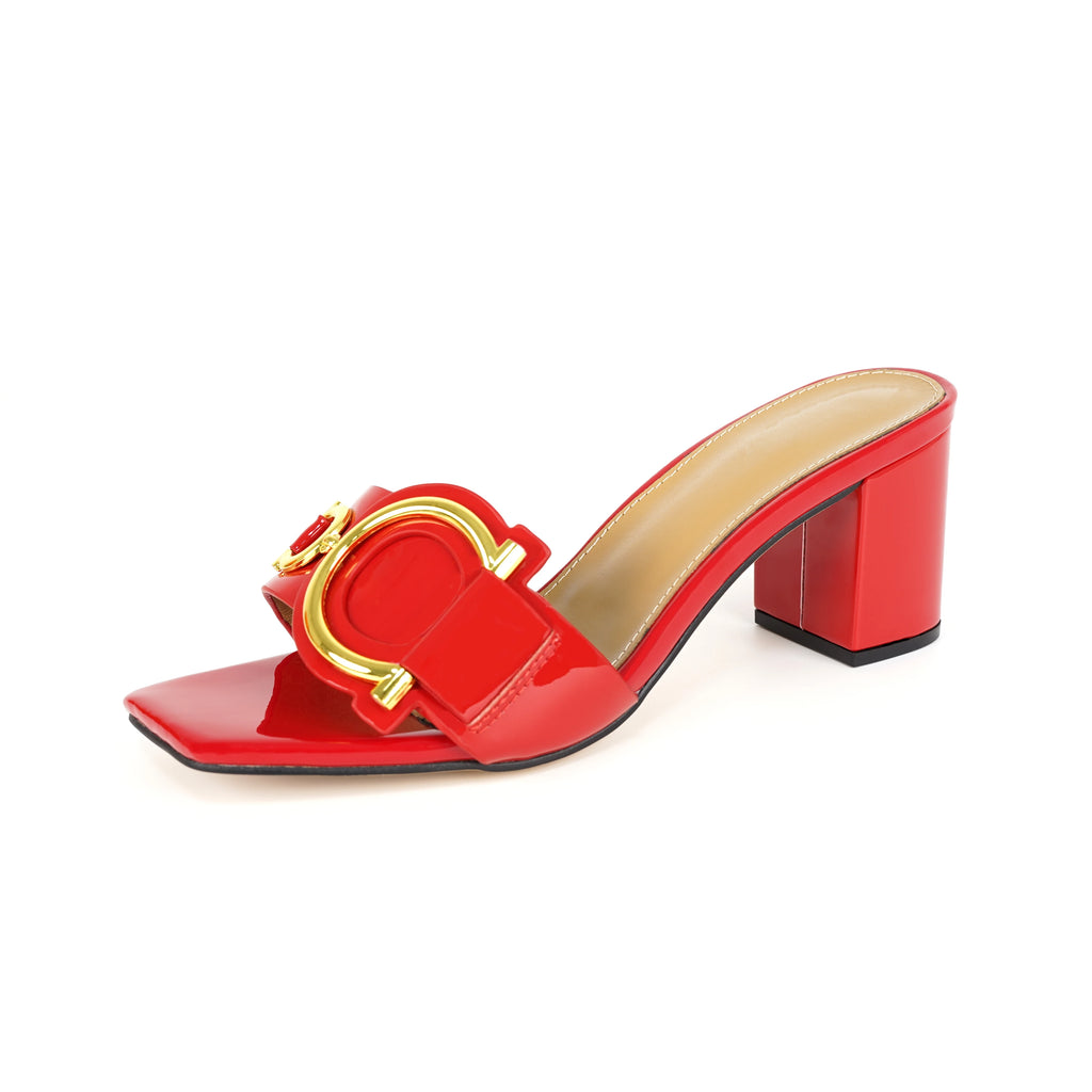 2024 ladies slippers leather open toe fashion ladies high heels luxury party shoes plus size 35-44 outdoor women's shoes