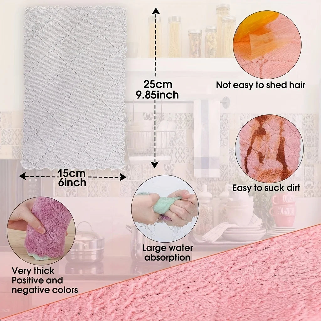 Microfiber Dish Cloth Set – Ultra-Soft, Super Absorbent