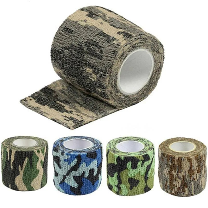 1pc Camouflage Invisible Tape Camo Form Reusable Self Cling Camo Hunting Rifle Fabric Tape Wrap Outdoor Camping Accessories