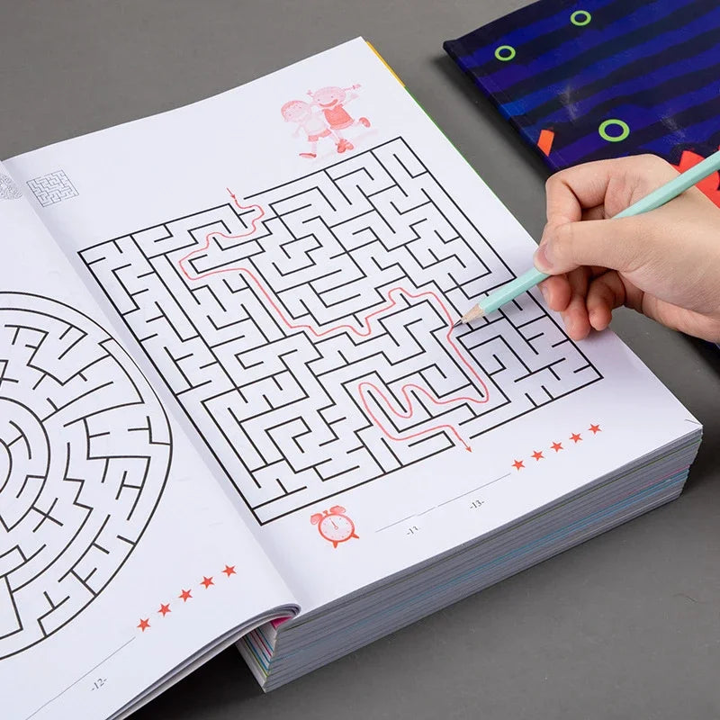 Kid's Maze Game Book Student Concentration Training Book Intellectual Development Educational Early Learning Toys Kids Gifts