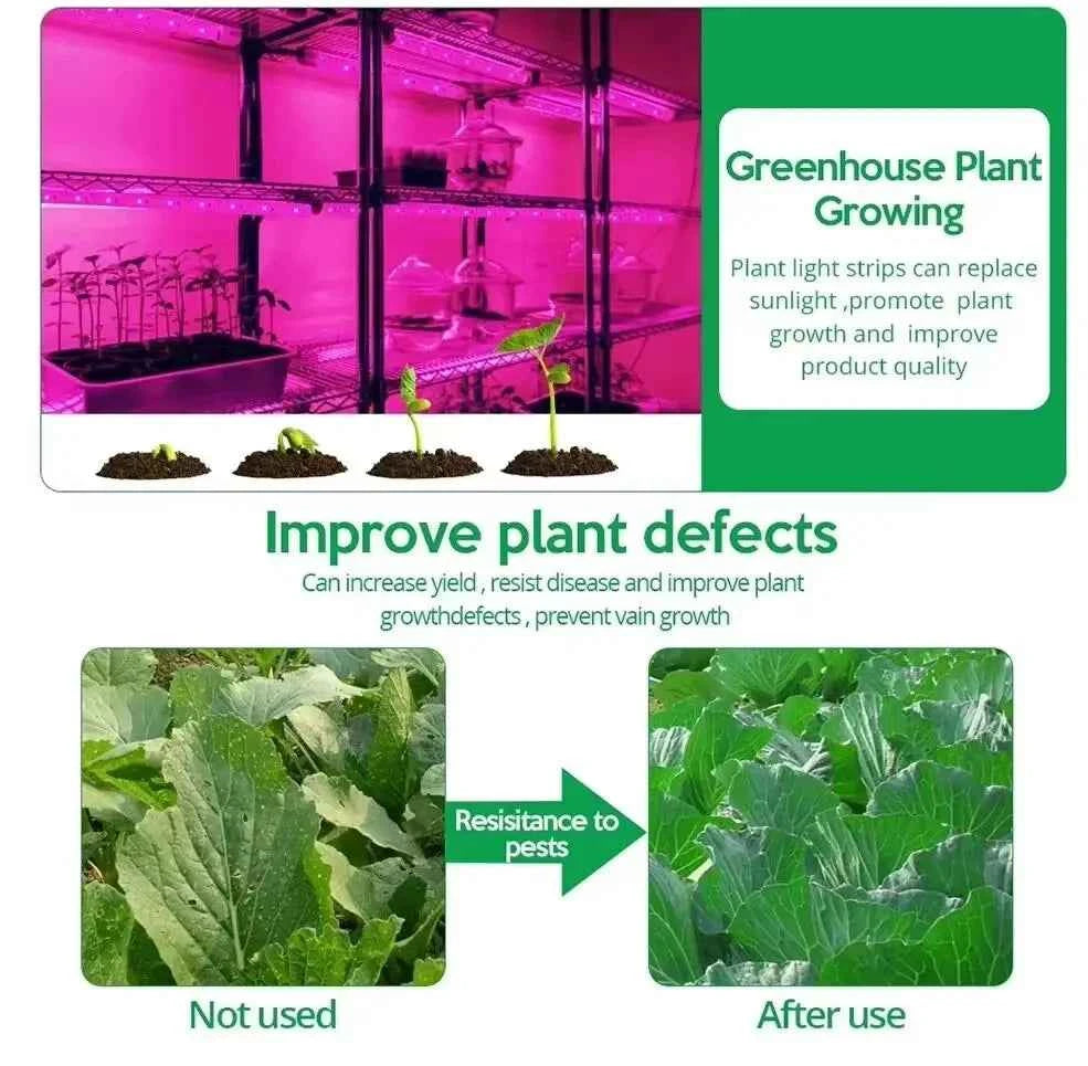 DC 5V USB Led Plant Grow Lights,1m 2m 3m Full Spectrum Phyto Lamp Strip for Plants Hydroponics Greenhouse Growing System .