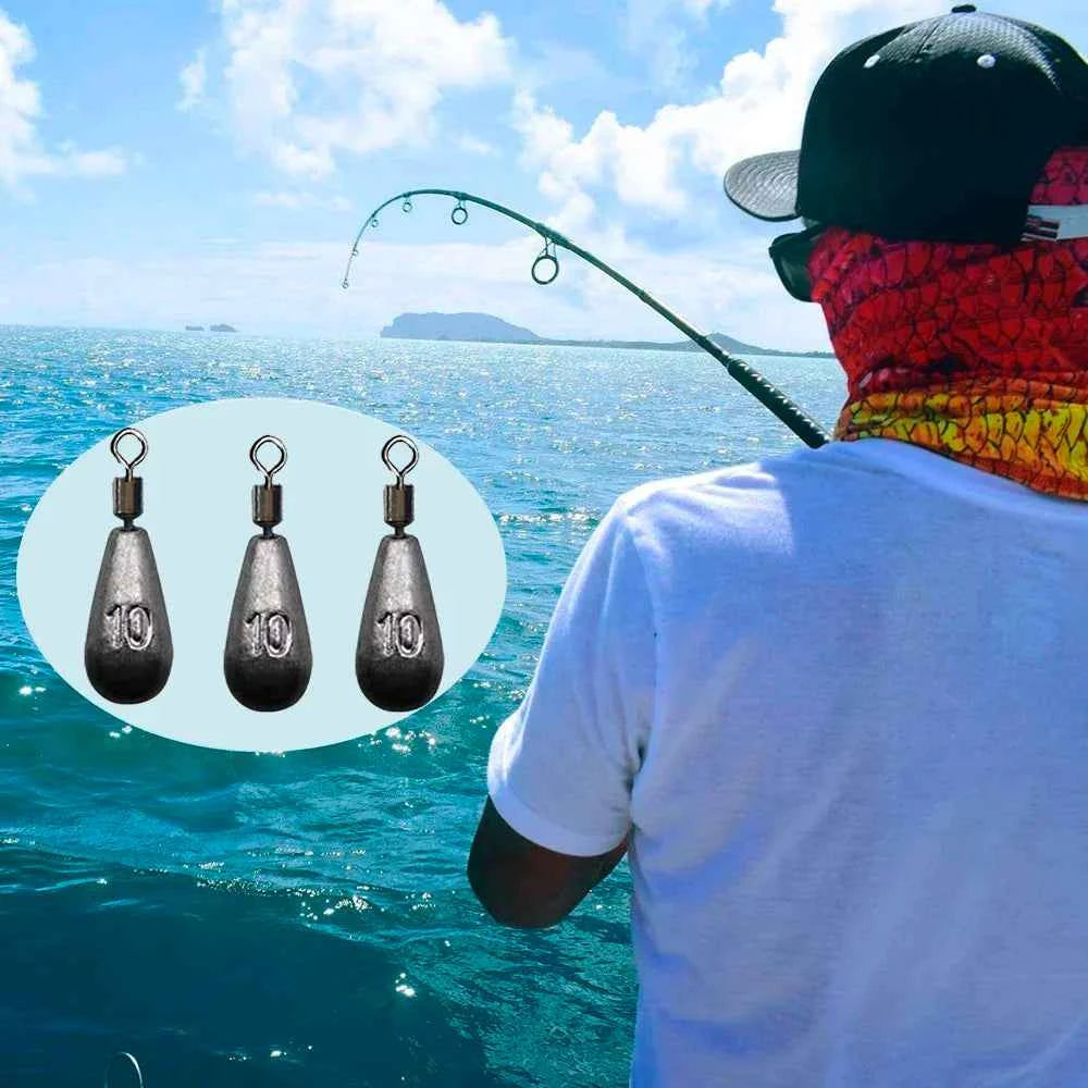 10pcs/lot Fishing Weight Sinker 3.5g 5g 7g 10g 14g 20g Water Drop Weights Fishing Tackle Accessories
