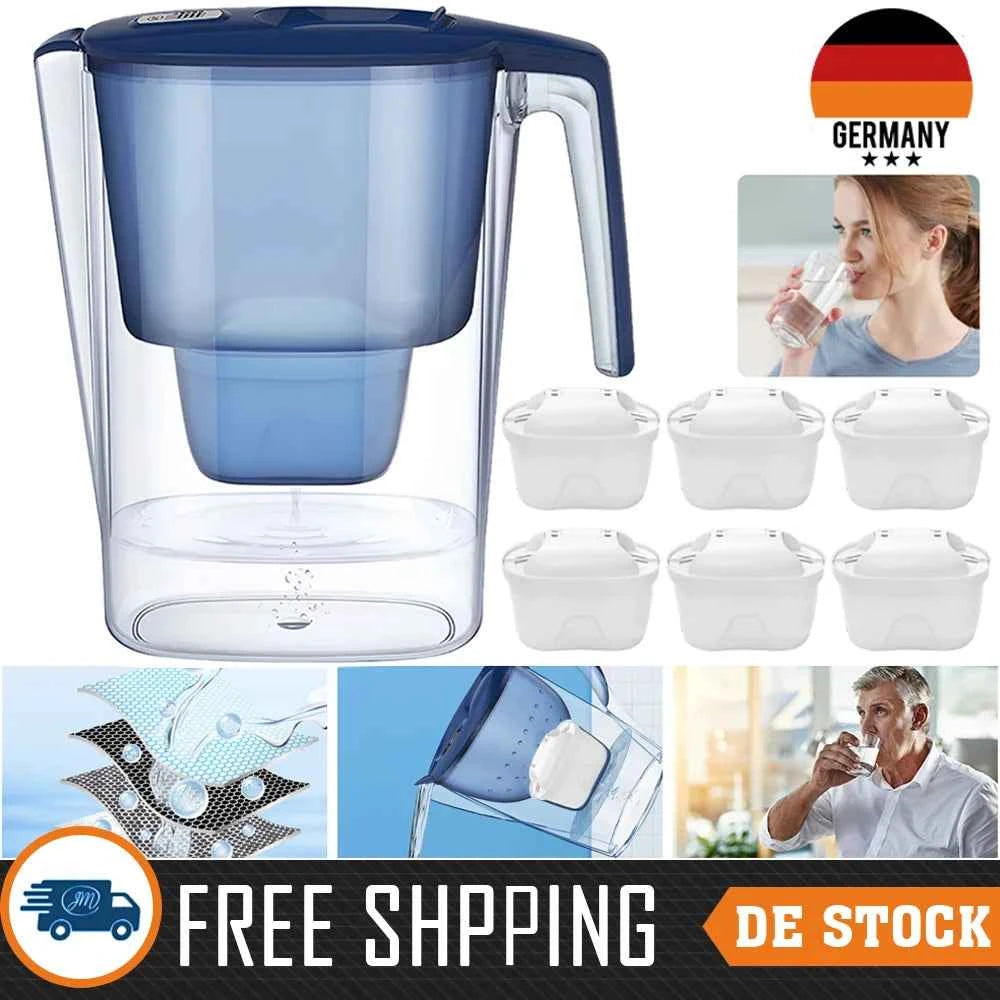 Household Filter Kettle 6 Filter Device Activated Carbon Water Purifier Filter Cartridges Replacement Non-toxic Wate Filter 3.6L