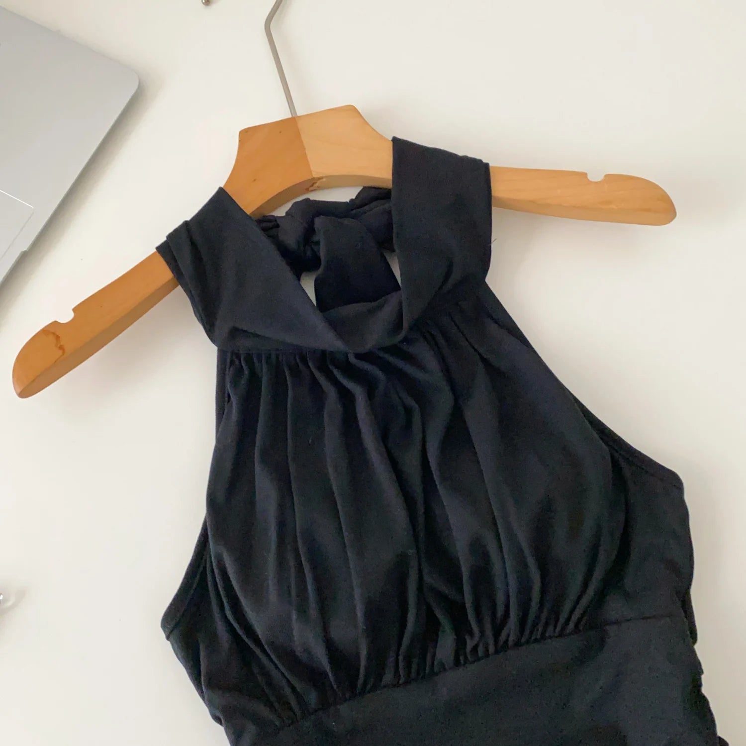 SINGREINY Office Lady Elastic Slim Tank Top Fashion Women Halter Sleeveless Lace Up Solid Short Camis Ruched Backless Sexy Top