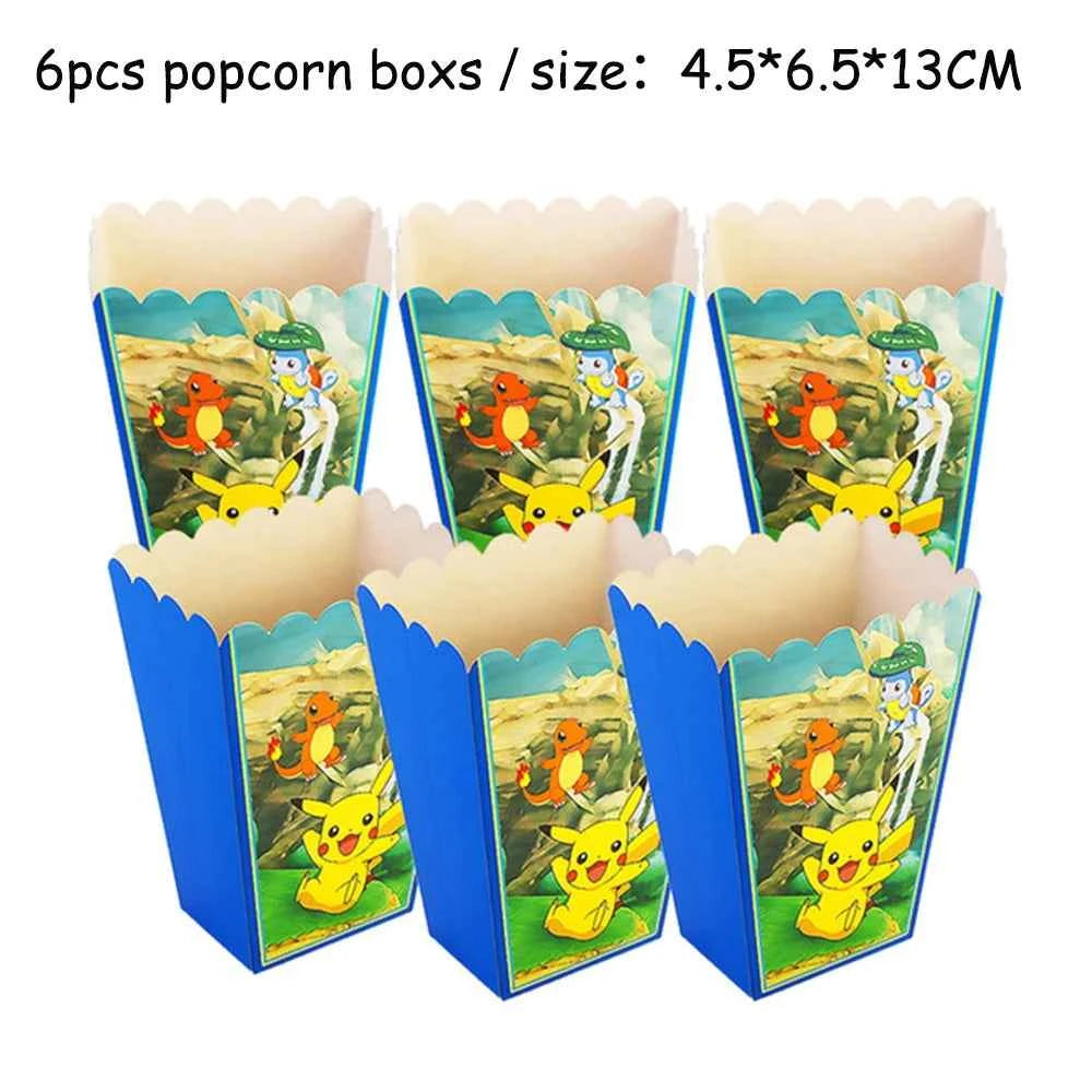 Pokemons Party Birthday Decoration Happy Pikachu Theme Tableware Cups Plates Balloons Banner Supplies Kids Favors Baby Shower