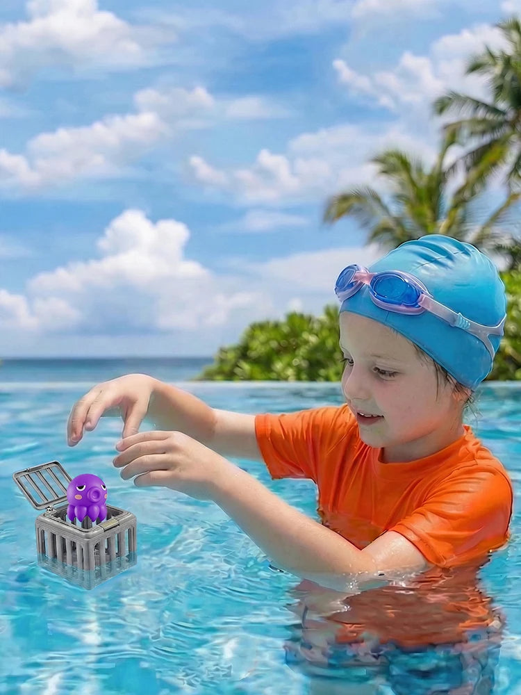 Kids Pool Diving Toys with Fish Box Floating Animals Water Swimming Dive Pool Game for Boys Girls Fun Outdoor Beach Party Gift