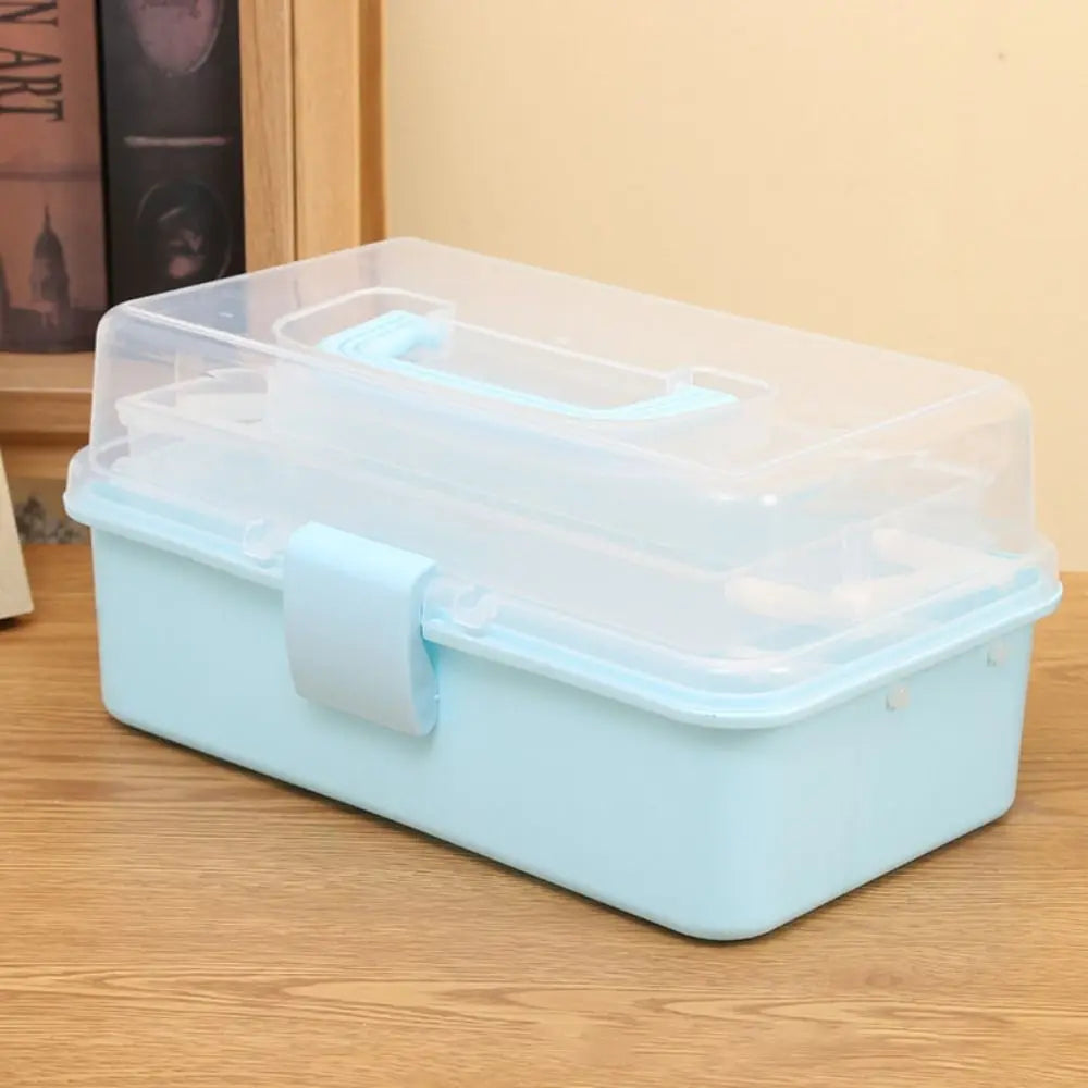 New 2/3 Layers Storage Box Large Capacity Plastic Nail Art Box Multifunctional Portable Jewelry Organizer Small Items