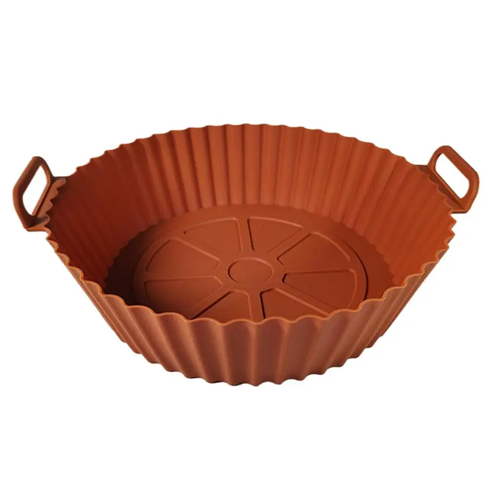 Air Fryer Silicone Liners Air Fryer Silicone Pot Reusable Silicone Air Fryer Liners Food Safe Non Stick Air-Fryer Accessories