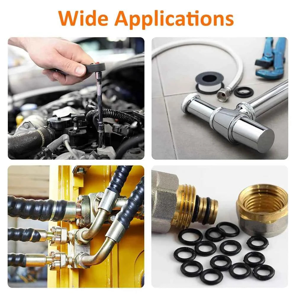 419/225PCS Set Universal O-Ring Assortment 32 Size Nitrile Rubber Ring Seal O Ring Gasket for Plumbing Automotive Faucet Repair