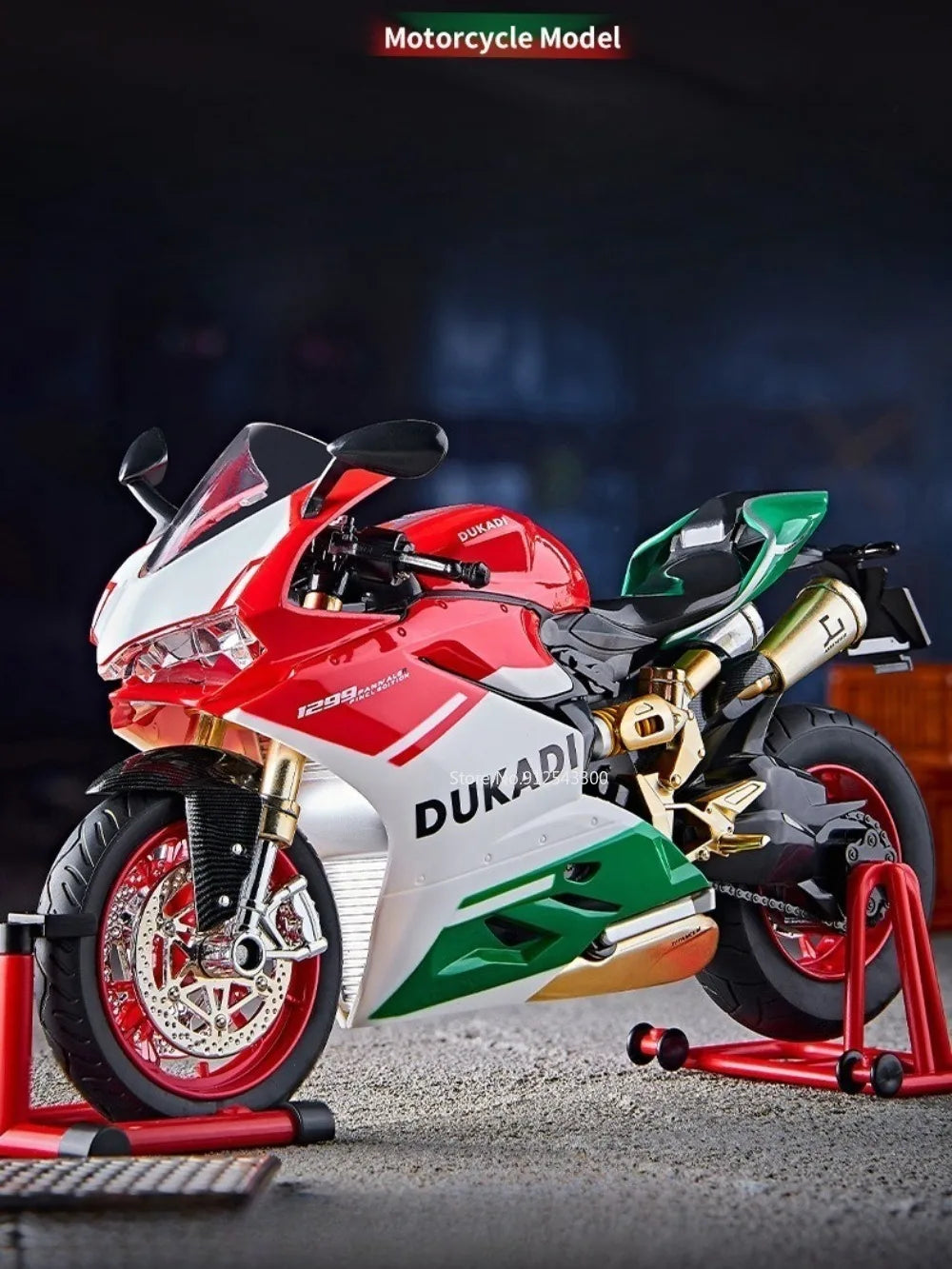 1:9 Scale 1299 Kawasaki ZX-10R Motorcycle Model Toy Car Diecast Metal Shock Absorption Racing Motor Models Boys Birthday Gifts
