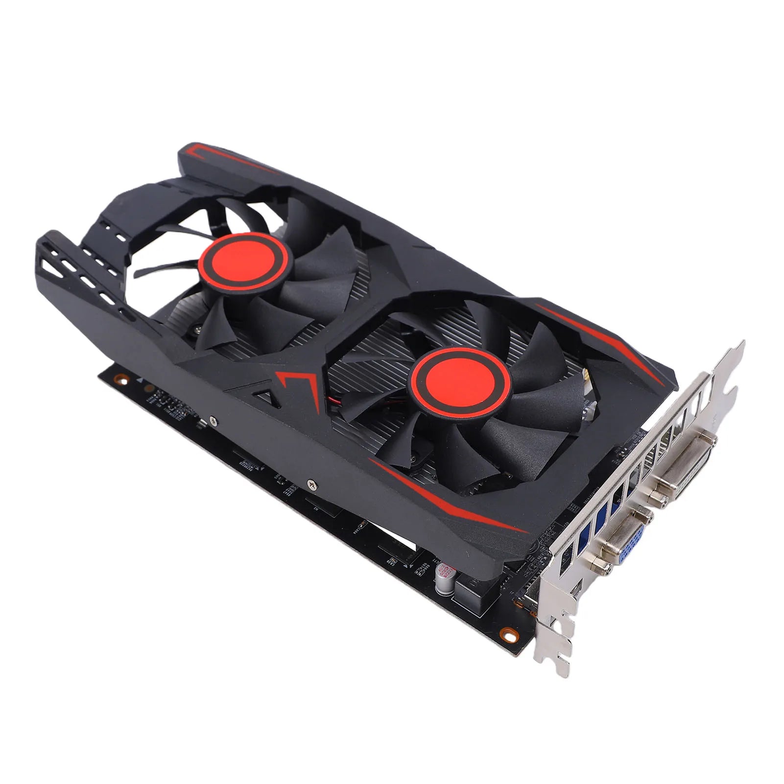 Graphics Card 6GB GDDR5 192BIT Double Fan PCIE 2.0 16X Slot Supports DVI VGA HD Multimedia Interface Gaming Video Card