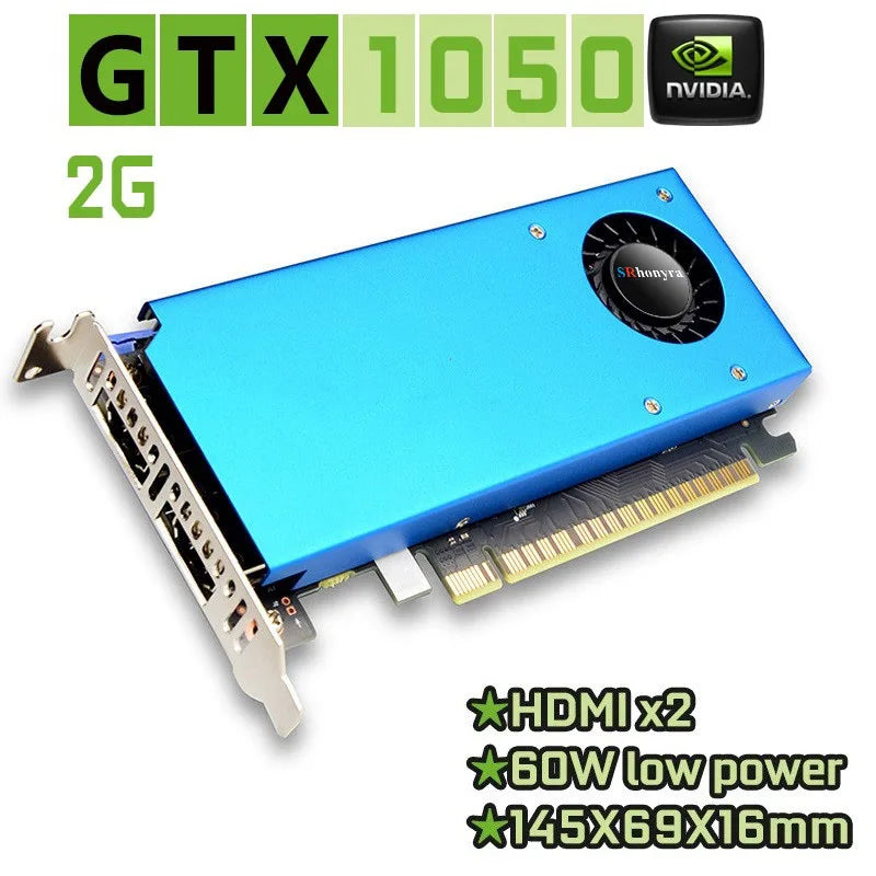SRhonyra Low Profile Graphics Card 4GB GT730 RX550 GT1030 GTX1050 GTX1050Ti Half Height PCIe Video Card For SFF Thin ITX HTPC