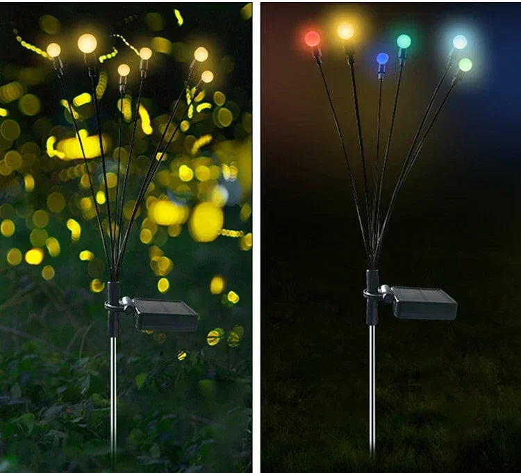 LED Solar Garden Lights Powered Firefly Lights Outdoor Waterproof Vibrant Garden Lights for Patio Pathway Christmas Decoration