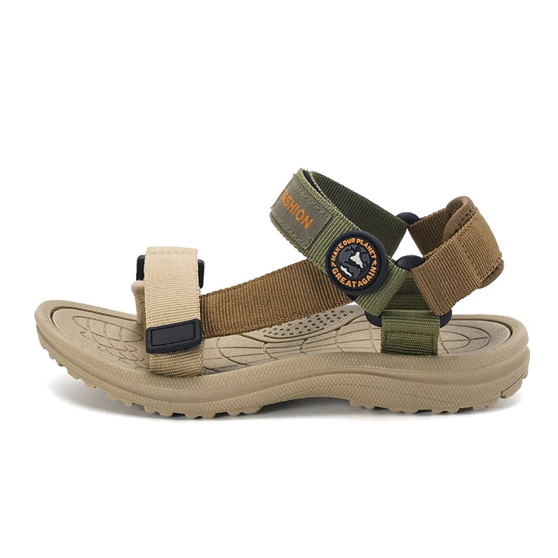 Summer Children Sandals Girls Boys Breathable Sports Running Non-Slip Soft Green Outdoor Beach Kids Casual Waking Sandals Shoes
