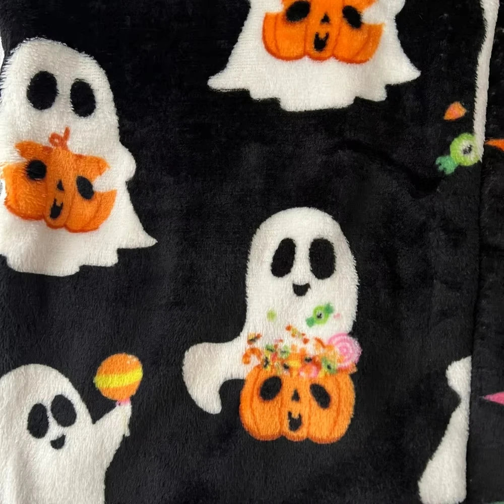 2025 New Anime Plush Sleepwear Pants Cartoon Casual Halloween Sleepwear Warm Home Clothes Couple Sleepwear