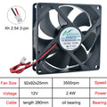 ACP9025 92x92x25mm Axial Cooling Fan DC5V/12V/24V 2Pin for Chassis Power Supply Inverter Cooling High Airflow Quiet Operation