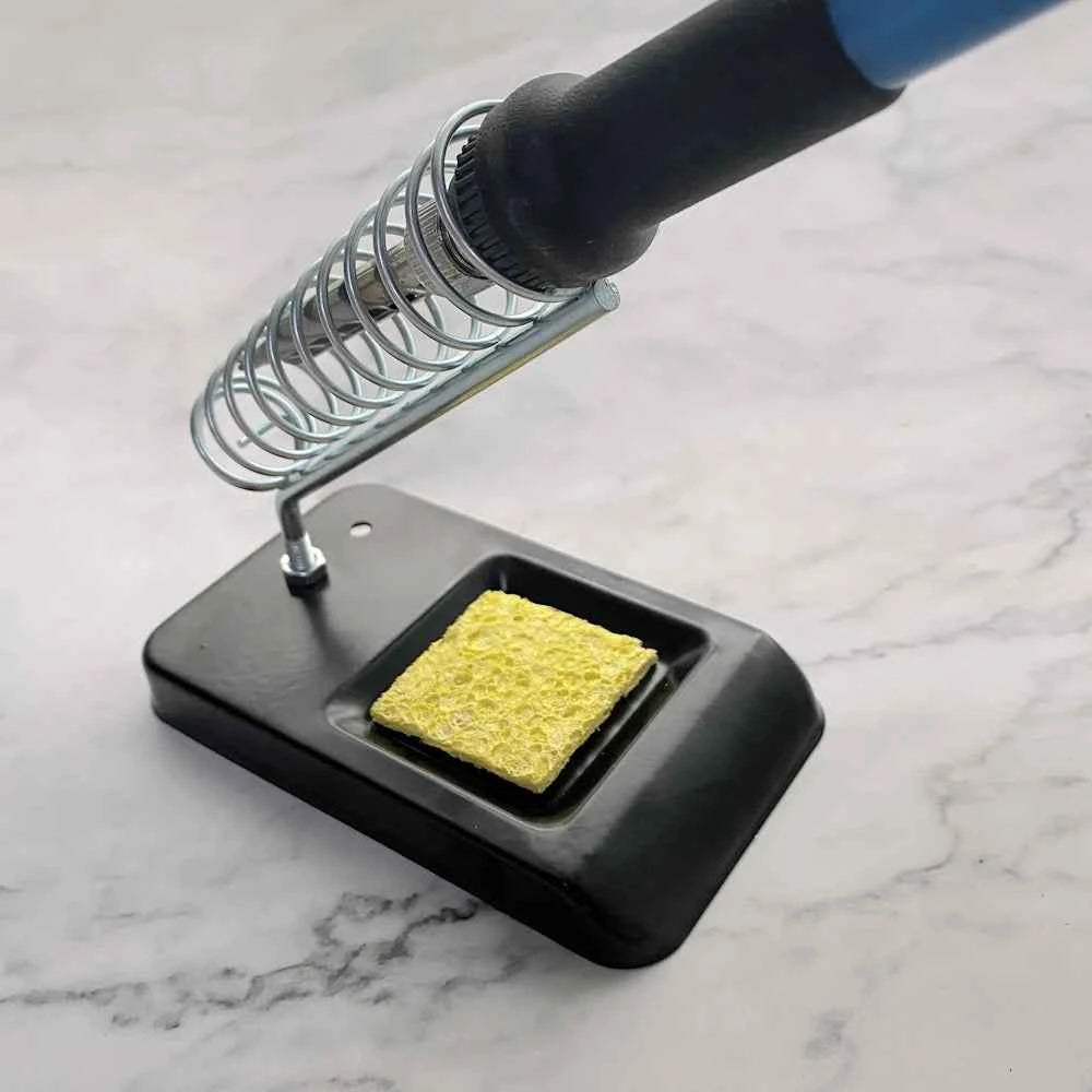 Portable Holder Soldering Tin Stand with Welding Cleaning Sponge Electric Soldering Iron Accessories Soldering Iron Stand