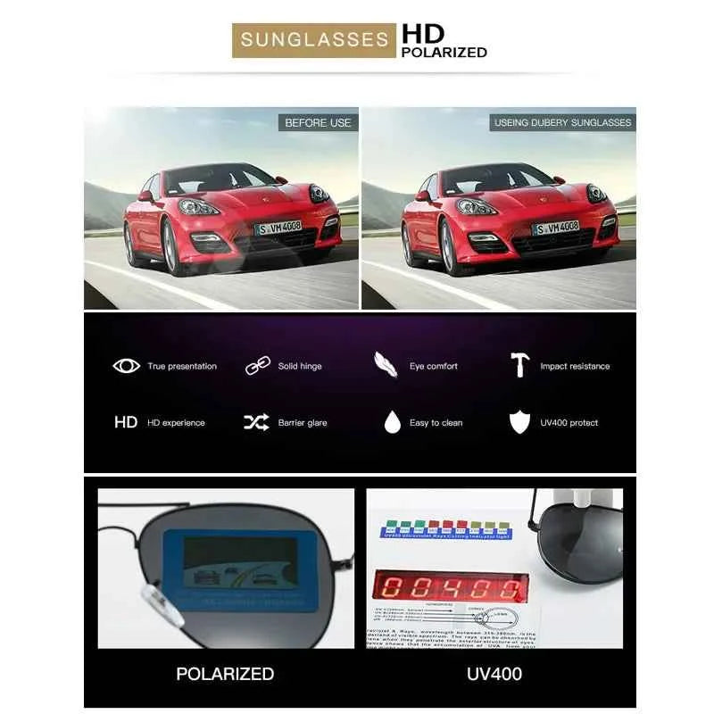 Luxury Men's Polarized Sunglasses Brand Designer Square Women Men Vintage Driving Cycling Glasses UV400 Male Eyewear SunGlasses