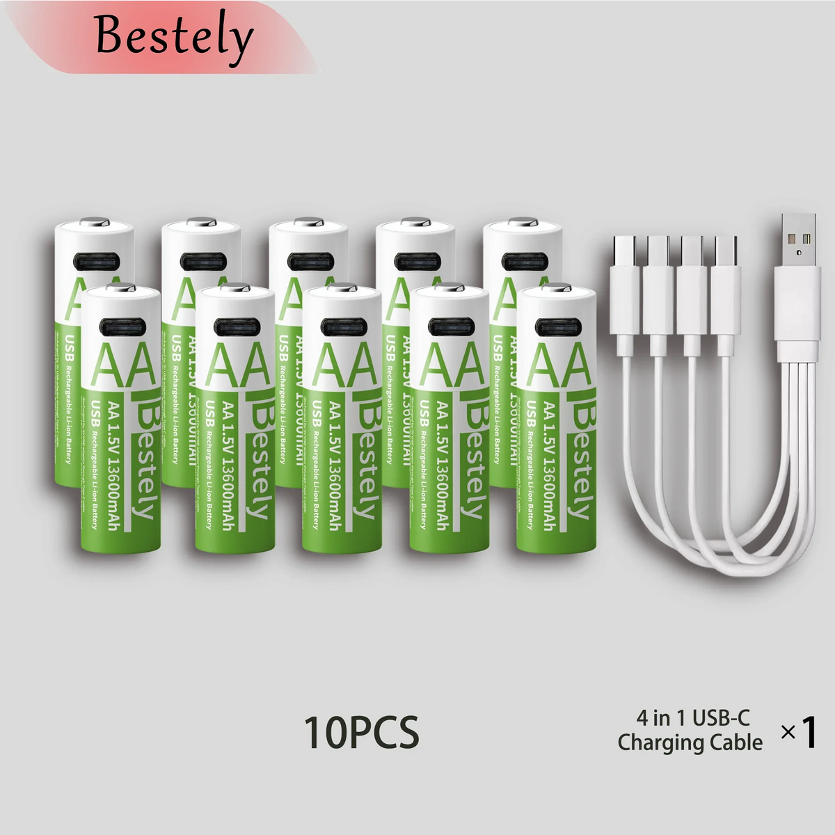 1.5V AA USB Rechargeable Lithium Battery 13600mAh