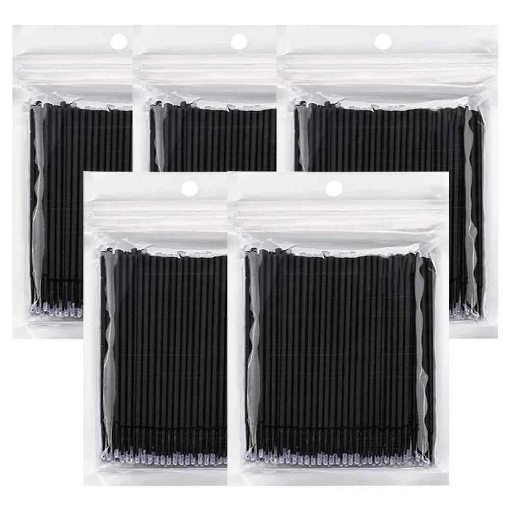 500/1000PCS Eyelash Brushes Crystal Swab Microbrushes Eyelash Extension Brush Grafting Lash Removing Applicators Makeup Tool