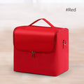 Large Makeup Carrying Train Case for Women, Travel Bag Storage Box,4 Tier Professional Nail Organizer Case with Adjustable
